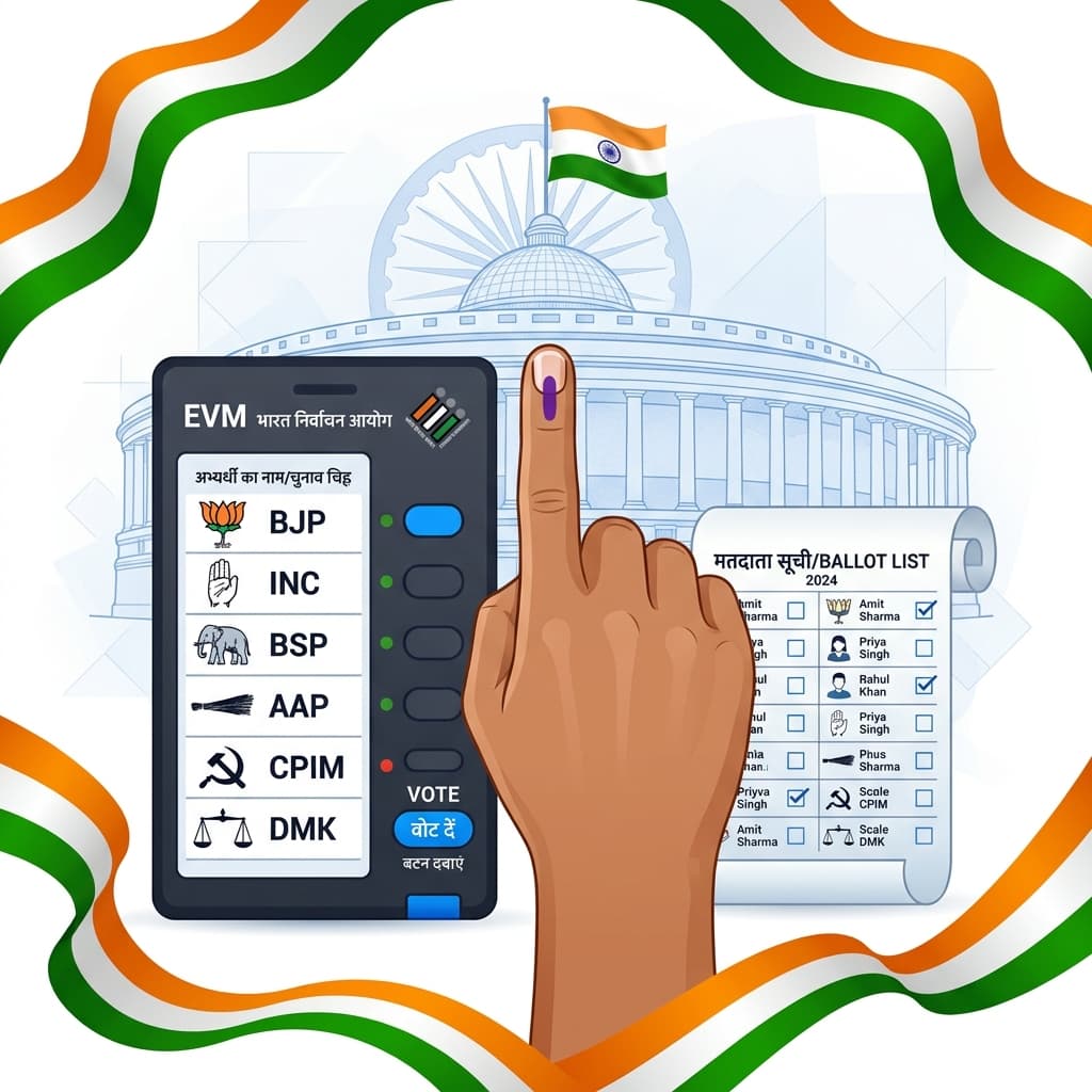 मतदाता सूची, ईवीएम एवं मतदान - भारत निर्वाचन आयोग